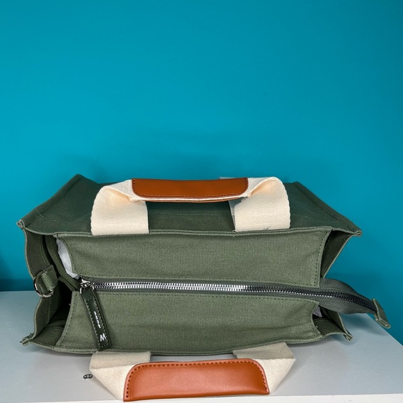 MARHEN. J Rico Canvas Tote Green Crossbody Sipper Close Bag Purse - Picture 5 of 12